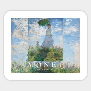 PANTONE MONET -  Claude Monet's Madame Monet and Her Son (1875) by Claude Monet Portrait POSTER Sticker